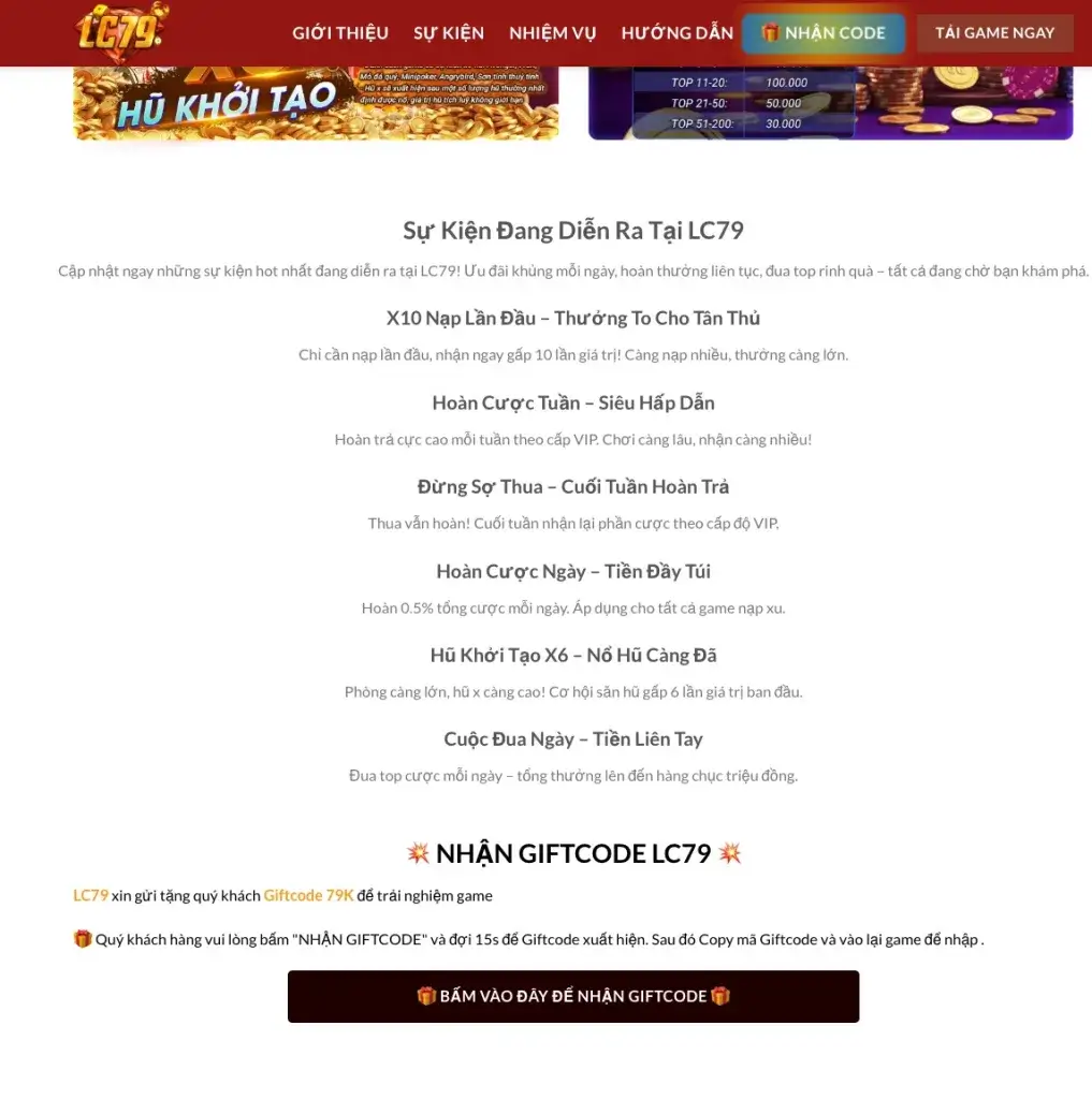 Hướng dẫn nhận code LC79 win 79k cho tân thủ bằng hình ảnh chi tiết