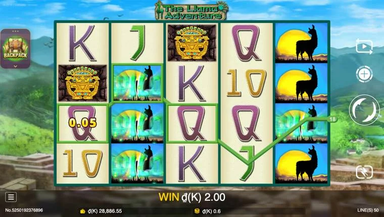 Ảnh bảng biểu tượng & tính năng game Llama Adventure (slot JDB) chơi tại LC79